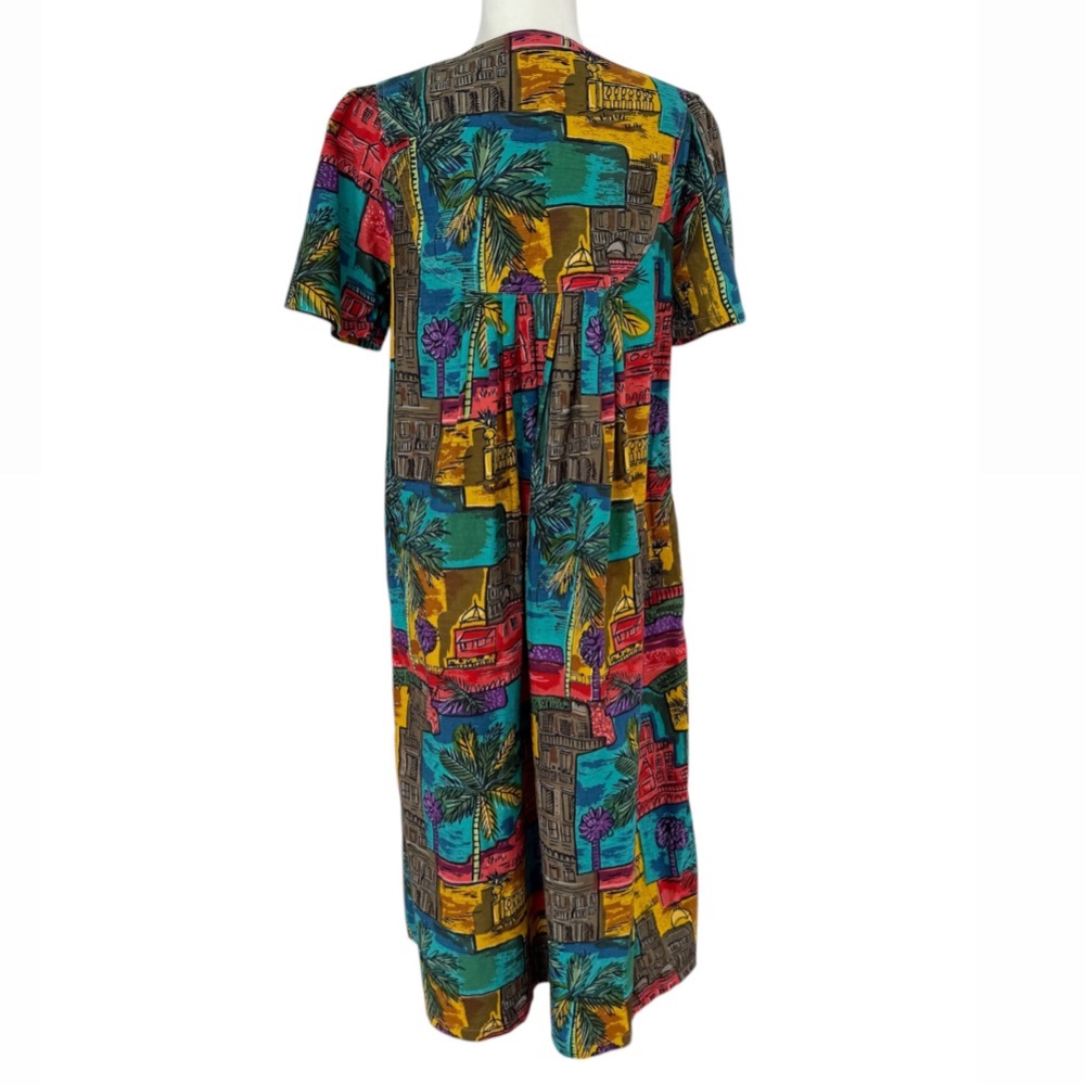 Fundamentals Colorful Housedress Lounge Dress Muu… - image 4